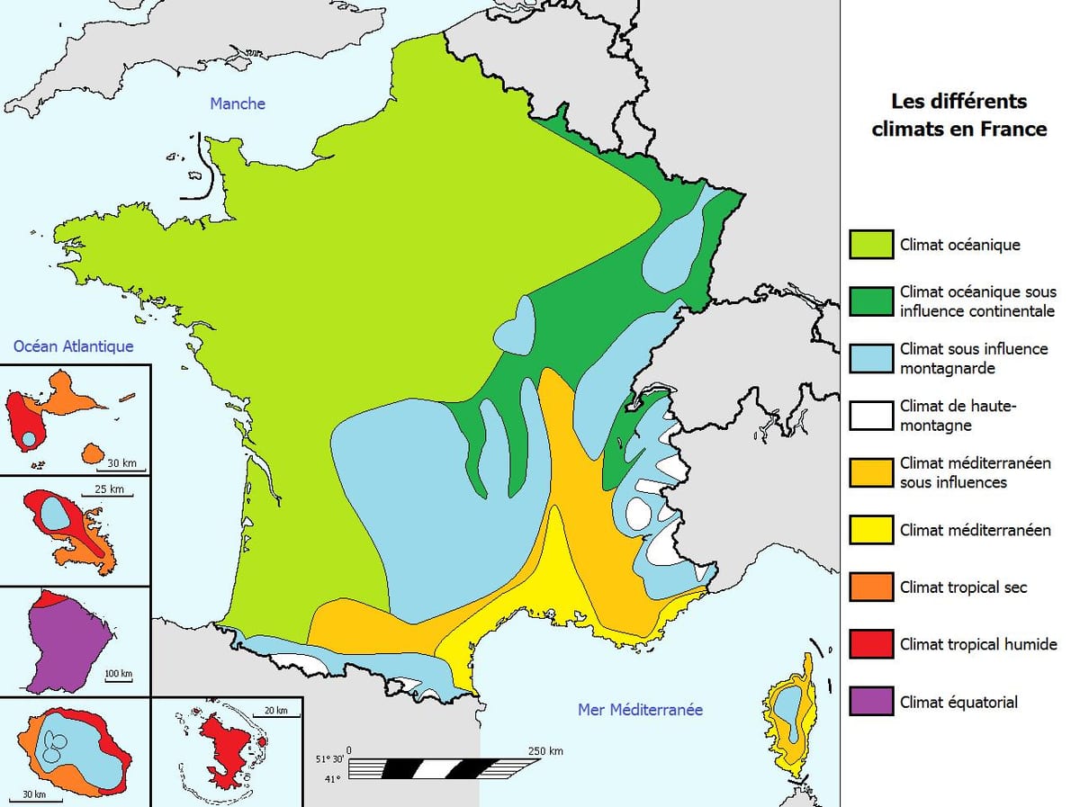 mapa Francji pogoda