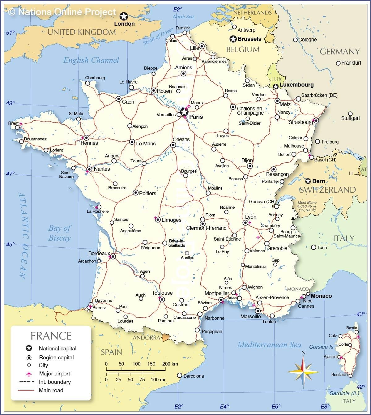 mapa Francji