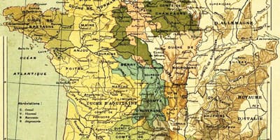 Mapa średniowiecznej Francji