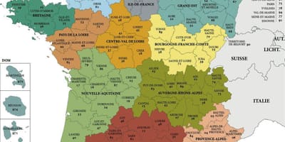 Mapa Francji departament