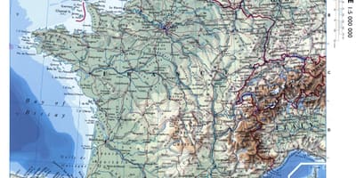 Duża mapa Francji z miastami