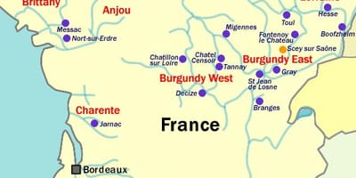 Mapa Francji w łodzi