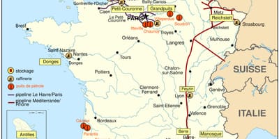 Mapa Francji benzyna