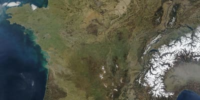 Mapa Francji z satelity