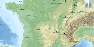 Mapa Francji ulgę
