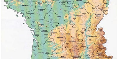 Mapa Francji z wysokości