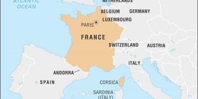Mapa Francji Europy