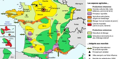 Mapa Francji rolnictwo