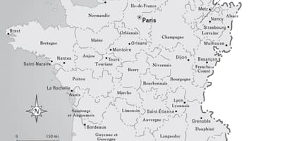 Mapa Francji w czasie rewolucji Francuskiej